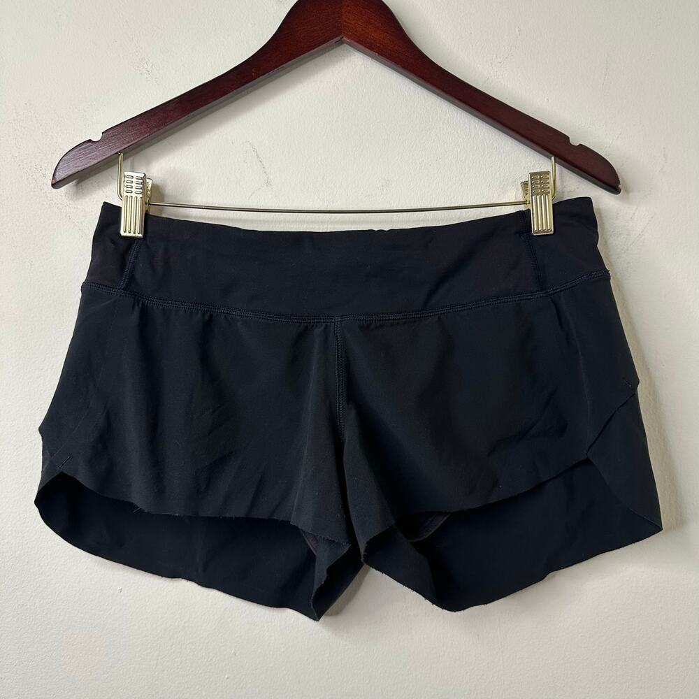 6 Lululemon Speed Up Short 2.5″ Black High-Rise Lined Active Shorts Athleisure